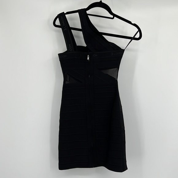 David Koma London Ribbon Mini Dress in Black - Picture 9 of 10